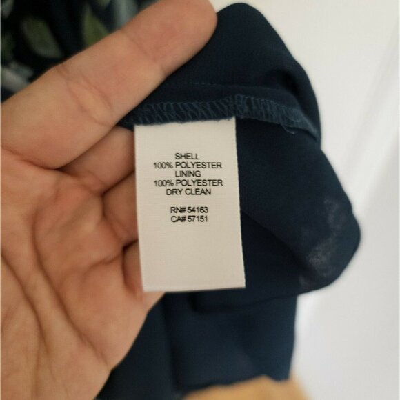 Eliza J Cocktail One Shoulder Dress Blue Floral Ruffle - Picture 7 of 9